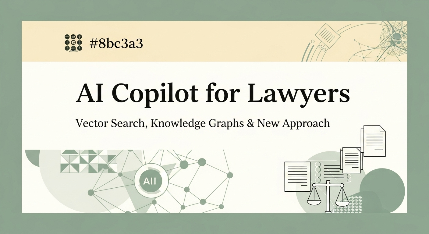 Professional article cover for AI Copilot for Lawyers with title and modern design elements