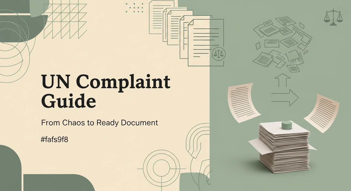 Practical guide to preparing UN complaints with JURIS AI - from document chaos to ready filing